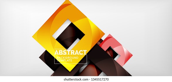 Abstract squares geometric background can be used in cover design, book design, website background. Vector illustration