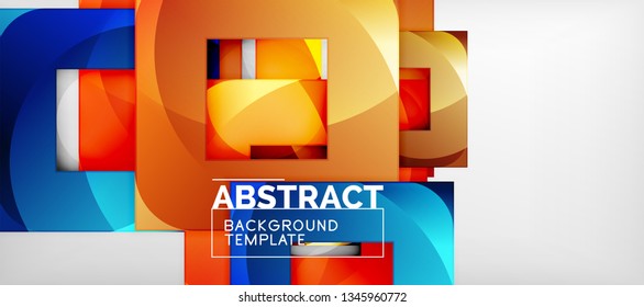 Abstrakte Quadrate geometrischer Hintergrund kann in Cover-Design, Buchdesign, Website-Hintergrund verwendet werden. Vektorgrafik