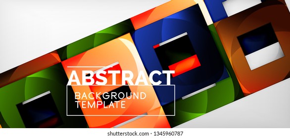 Abstrakte Quadrate geometrischer Hintergrund kann in Cover-Design, Buchdesign, Website-Hintergrund verwendet werden. Vektorgrafik