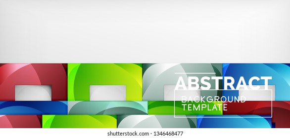 El fondo geométrico de cuadrados abstractos se puede usar en diseño de portada, diseño de libros, fondo de sitio web. Ilustración del vector
