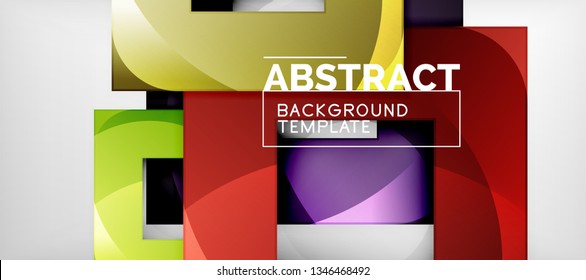 Abstrakte Quadrate geometrischer Hintergrund kann in Cover-Design, Buchdesign, Website-Hintergrund verwendet werden. Vektorgrafik