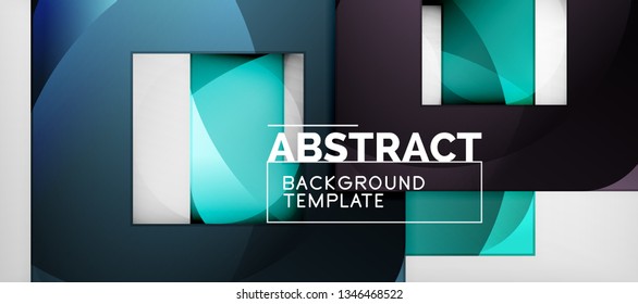 Abstract squares geometric background can be used in cover design, book design, website background. Vector illustration