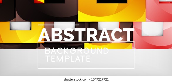 Abstract squares geometric background can be used in cover design, book design, website background. Vector illustration