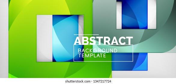 Abstract squares geometric background can be used in cover design, book design, website background. Vector illustration