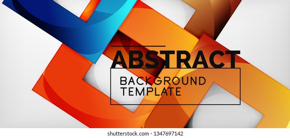Abstract squares geometric background can be used in cover design, book design, website background. Vector illustration