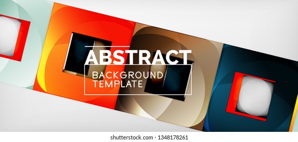 Abstrakte Quadrate geometrischer Hintergrund kann in Cover-Design, Buchdesign, Website-Hintergrund verwendet werden. Vektorgrafik