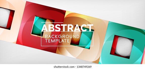 El fondo geométrico de cuadrados abstractos se puede usar en diseño de portada, diseño de libros, fondo de sitio web. Ilustración del vector