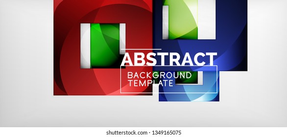 Abstract squares geometric background can be used in cover design, book design, website background. Vector illustration
