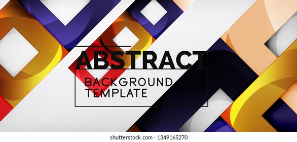 Abstract squares geometric background can be used in cover design, book design, website background. Vector illustration