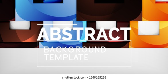 Abstrakte Quadrate geometrischer Hintergrund kann in Cover-Design, Buchdesign, Website-Hintergrund verwendet werden. Vektorgrafik