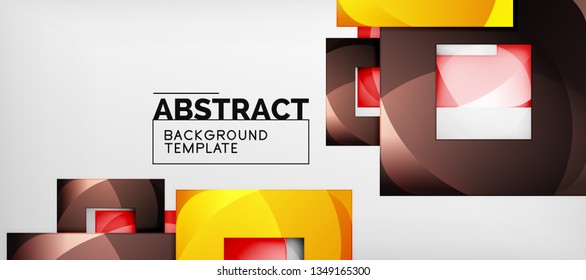 Abstrakte Quadrate geometrischer Hintergrund kann in Cover-Design, Buchdesign, Website-Hintergrund verwendet werden. Vektorgrafik