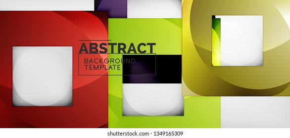 Abstract squares geometric background can be used in cover design, book design, website background. Vector illustration