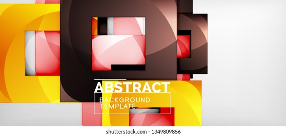 Abstrakte Quadrate geometrischer Hintergrund kann in Cover-Design, Buchdesign, Website-Hintergrund verwendet werden. Vektorgrafik