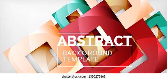 Abstrakte Quadrate geometrischer Hintergrund kann in Cover-Design, Buchdesign, Website-Hintergrund verwendet werden. Vektorgrafik