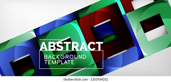 Abstrakte Quadrate geometrischer Hintergrund kann in Cover-Design, Buchdesign, Website-Hintergrund verwendet werden. Vektorgrafik