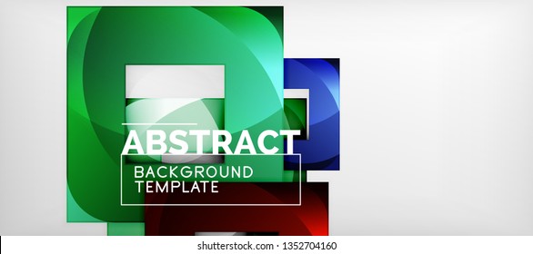 Abstract squares geometric background can be used in cover design, book design, website background. Vector illustration