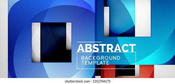 Abstract squares geometric background can be used in cover design, book design, website background. Vector illustration