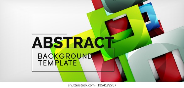 Abstrakte Quadrate geometrischer Hintergrund kann in Cover-Design, Buchdesign, Website-Hintergrund verwendet werden. Vektorgrafik