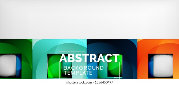 El fondo geométrico de cuadrados abstractos se puede usar en diseño de portada, diseño de libros, fondo de sitio web. Ilustración del vector