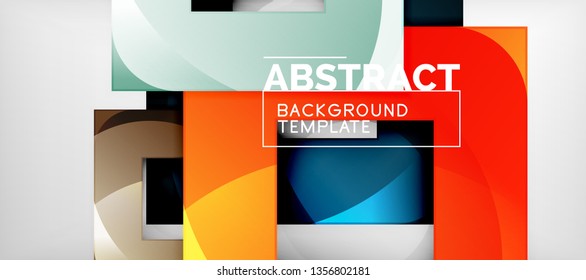 Abstrakte Quadrate geometrischer Hintergrund kann in Cover-Design, Buchdesign, Website-Hintergrund verwendet werden. Vektorgrafik