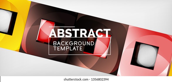 Abstract squares geometric background can be used in cover design, book design, website background. Vector illustration