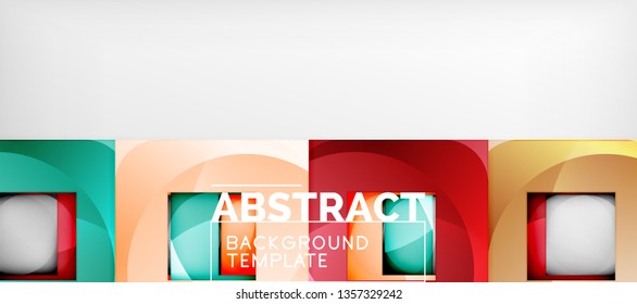 Abstract squares geometric background can be used in cover design, book design, website background. Vector illustration