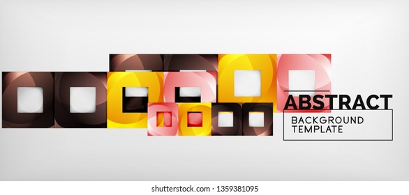 Abstrakte Quadrate geometrischer Hintergrund kann in Cover-Design, Buchdesign, Website-Hintergrund verwendet werden. Vektorgrafik