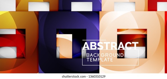 Abstract squares geometric background can be used in cover design, book design, website background. Vector illustration