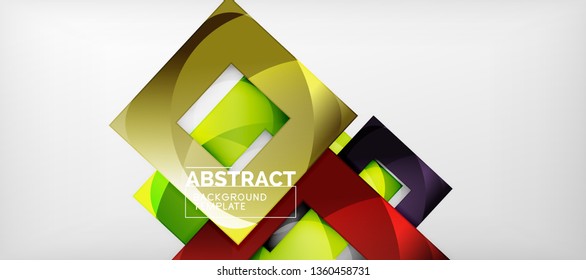 Abstract squares geometric background can be used in cover design, book design, website background. Vector illustration