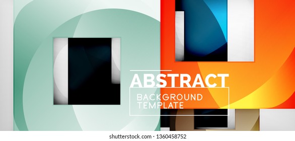 Abstract squares geometric background can be used in cover design, book design, website background. Vector illustration