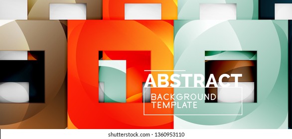 Abstrakte Quadrate geometrischer Hintergrund kann in Cover-Design, Buchdesign, Website-Hintergrund verwendet werden. Vektorgrafik