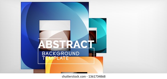 Abstrakte Quadrate geometrischer Hintergrund kann in Cover-Design, Buchdesign, Website-Hintergrund verwendet werden. Vektorgrafik