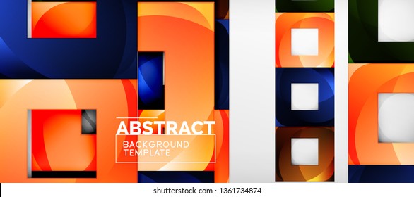 Abstrakte Quadrate geometrischer Hintergrund kann in Cover-Design, Buchdesign, Website-Hintergrund verwendet werden. Vektorgrafik