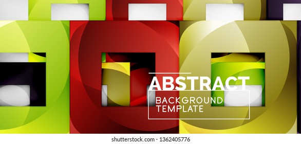 Abstrakte Quadrate geometrischer Hintergrund kann in Cover-Design, Buchdesign, Website-Hintergrund verwendet werden. Vektorgrafik