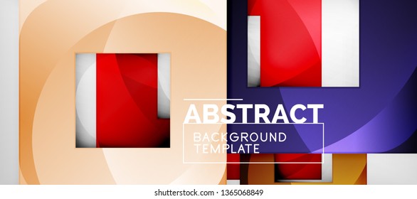 Abstrakte Quadrate geometrischer Hintergrund kann in Cover-Design, Buchdesign, Website-Hintergrund verwendet werden. Vektorgrafik