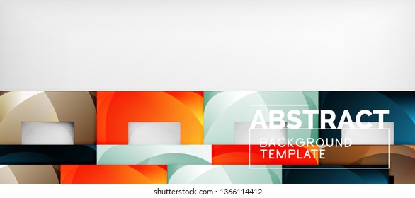 Abstract squares geometric background can be used in cover design, book design, website background. Vector illustration