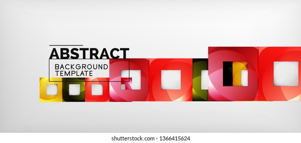 Abstract squares geometric background can be used in cover design, book design, website background. Vector illustration