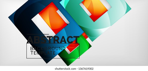 Abstrakte Quadrate geometrischer Hintergrund kann in Cover-Design, Buchdesign, Website-Hintergrund verwendet werden. Vektorgrafik
