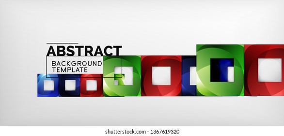 Abstrakte Quadrate geometrischer Hintergrund kann in Cover-Design, Buchdesign, Website-Hintergrund verwendet werden. Vektorgrafik