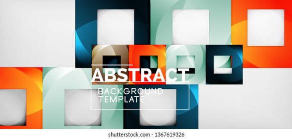 Abstrakte Quadrate geometrischer Hintergrund kann in Cover-Design, Buchdesign, Website-Hintergrund verwendet werden. Vektorgrafik