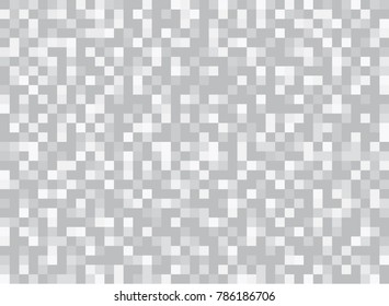 Abstract squares geometric gray and white background. Pixel, Grid, Mosaic. Vector illustration