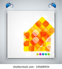 Abstract squares geometrical vector modern template