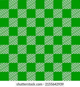 Resumen Cuadrados fondo verde Trazado de estriberas de patrón de entramado de verificación verde