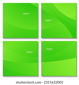 abstract squares green wave gradient background