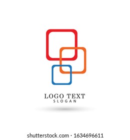 Abstract Squares Logo. Symbol & Icon Vector Template.