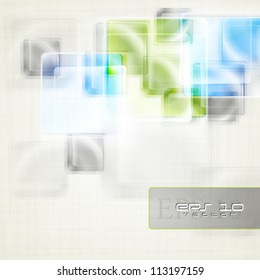 Abstract squares on the light background. Vector illustration eps 10