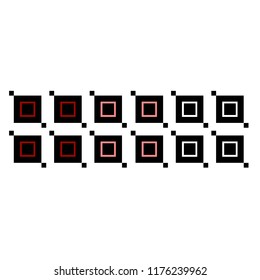 Abstract squares on white background