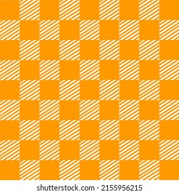 Abstract Squares orange background Checkered Lattice Pattern  stripes lines orange