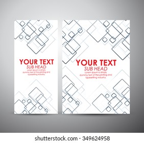 Abstract squares pattern. Brochure business design template or roll up. Vector illustration