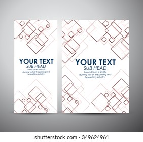Abstract squares pattern. Brochure business design template or roll up. Vector illustration